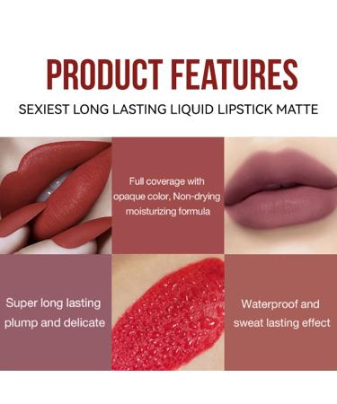 Matte Nude Waterproof Lipstick - Long Lasting Creamy Formula Smudge Proof Light Brown Velvet Lipstick for Women - Neutral Lip Gloss 02 - Buy Online on GoSupps.com
