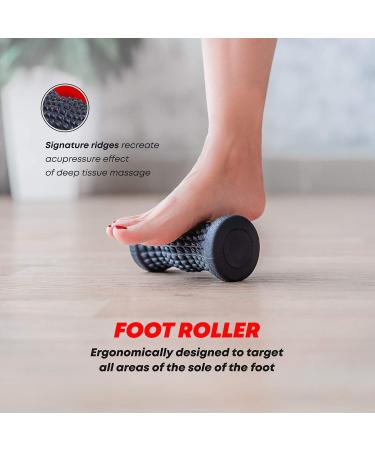 ELVIRE SPORT Foam Roller Set for Physical Therapy & Deep Tissue Massage - Back Roller x2, Massage Roller, Ball & Foot Roller - Ideal for Back, Neck, Feet & Legs - Buy Online on GoSupps.com
