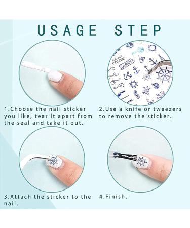 NICENEEDED White Airbrush Nail Art Stencils Stickers Holographic Hollow 3D Self-Adhesive Design Butterfly Bow Stars Moon Heart Cross Nail Transfer Decals for Women Girls Manicure Charms Decoration - Buy Online on GoSupps.com