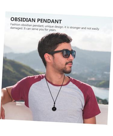 Ultechnovo Obsidian Circle Safety Buckle Necklace - 3 Piece Men s & Women s Chakra Jewelry | Portable Crystal Pendant Decor - Buy Online on GoSupps.com
