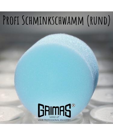Grimas Professional Mucky Sponge - Round 6x6x3 cm | Versatile & Reusable Make-Up Sponge | Absorbent for All Make-Up Types - 1 Piece - Buy Online on GoSupps.com