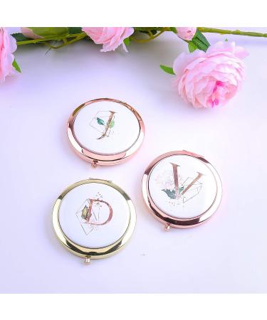 Wadbeev Silver Alphabet Compact Mirrors - Personalized Monogram Bridesmaid Proposal & Bachelorette Gifts (Set of 5-10) - Buy Online on GoSupps.com