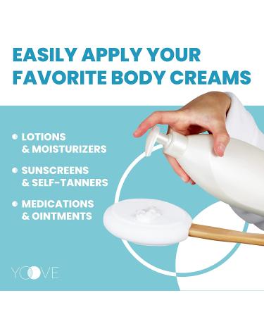 17 Long Handle Lotion Applicator for Back - Easy Reach Self Application for Body Cream, Self Tanning & Pain Relief Gels | Includes 4 Textured Pads - Buy Online on GoSupps.com