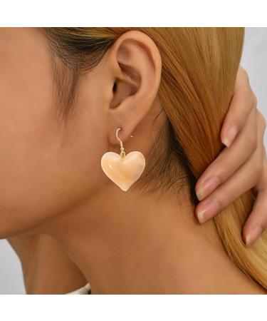 Buy Feyley Earrings - 3 Pairs Korean Fashion Minimalist Hook Vintage Y2K Peach Heart Party Jewelry for Women & Girls - Buy Online on GoSupps.com