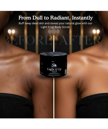 Spiritual Affinity Light It Up Body Scrub - Exfoliating Sugar Scrub with Activated Charcoal Tea Tree Eucalyptus Peppermint Oils Nourishing Grapeseed Apricot Oil Perfect for Women s Skincare - Buy Online on GoSupps.com
