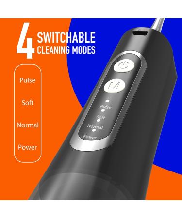 Portable Cordless Water Flosser - Rechargeable IPX7 Waterproof 4 Modes & Jet Tips | Travel & Home Use - Buy Online on GoSupps.com