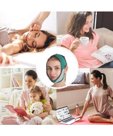 Reusable Double Chin Strap Tightening Tape - V Line Face Slimmer Shaper for Women and Men Comes with A Storage Bag(Green) - Buy Online on GoSupps.com