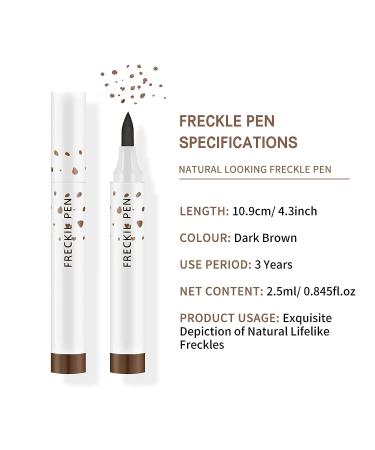 LOKFAR 2 Pcs Freckle Pen Set - Natural Lifelike Fake Freckles Makeup Tool in Dark Brown for Long-Lasting Sunkissed Look | Waterproof Dot Spot Pen - Buy Online on GoSupps.com
