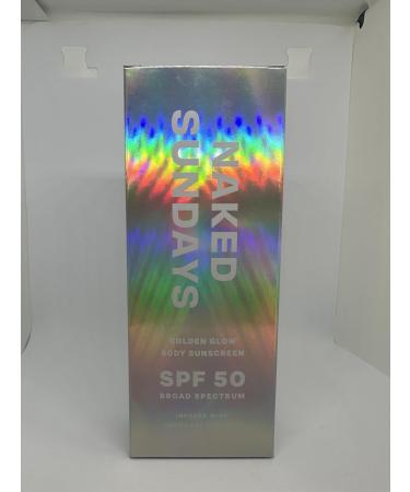Naked Sundays SPF 50 Golden Glow Body Sunscreen - Broad Spectrum UVA/UVB Protection Shimmering & Firming Non-Transfer Formula for All Skin Types - Buy Online on GoSupps.com