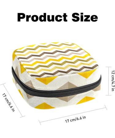 Colorful Wave Stripes Period Bag - Sanitary Napkin Storage & Travel Makeup Pouch - Buy Online on GoSupps.com