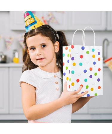 BLEWINDZ 24Pcs Rainbow Small Gift Bags Bulk with 24Pcs Tissue Paper - Colorful Polka Dots Goodie Bags with Handles for Party Favors Kids Birthday Baby Shower Wedding shoppings - Buy Online on GoSupps.com