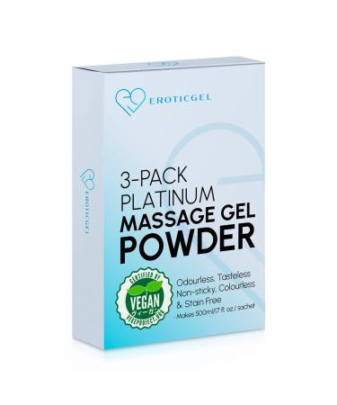 3 x Premium Nuru Massage Gel Powder | 5g Travel Sachet Makes 500ml/ 16.9 fl oz | Made in Japan Paraben & Glycerine Free - Buy Online on GoSupps.com