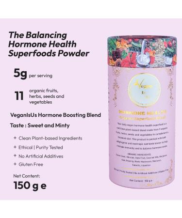Vegan Is Us Organic Hormone Harmony Superfoods Blend for Women - Sweet | Minty - 150g - Buy Online on GoSupps.com