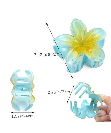 DealEachDay Hawaiian Claw Clips 7PCS Set | Flower Hair Clips for Thick Hair | Large Plumeria & Hibiscus Hair Accessories for Women - Buy Online on GoSupps.com
