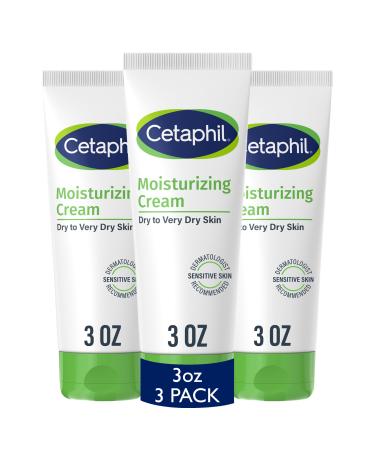 Cetaphil Body Moisturizer Hydrating Moisturizing Cream for Dry to Very Dry Sensitive Skin NEW 3 oz Pack of 3 Fragrance Free Non-Comedogenic Non-Greasy Pack of 4