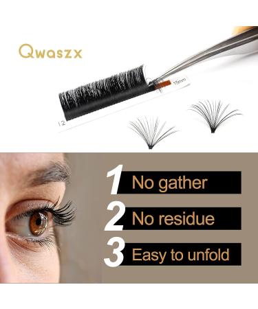 Qwaszx 0.05/D Curl Eyelash Extension Fan - 8-15mm Mixed Length - Convenient Flowering Eyelashes - Buy Online on GoSupps.com