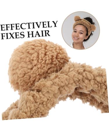NUSITOU Bear Face Wash Headband Cartoon Wash Face Headband Wash Face Bear Hairband Bear Ears Hairband Cartoon Makeup Bear Headband Cartoon Wash Face Hairband Plush Hairband Plush Headband - Buy Online on GoSupps.com