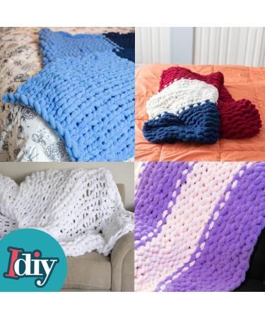 iDIY Chunky Yarn 3 Pack (24 Yards Each Skein) - Tie Dye (Black White Grey) - Fluffy Chenille Yarn Perfect for Soft Throw and Baby Blankets Arm Knitting Crocheting and DIY Crafts and Projects! Tie Dye - Black White ... - Buy Online on GoSupps.com