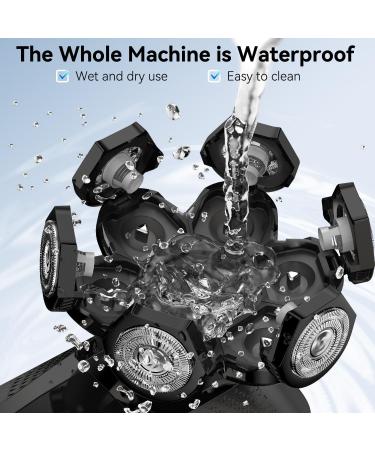 PEACEONE 7D Waterproof Rotary Head Shaver for Bald Men | 5-in-1 Grooming Kit | USB Rechargeable with LED Display | Ideal Wet/Dry Hair Trimmer - Buy Online on GoSupps.com