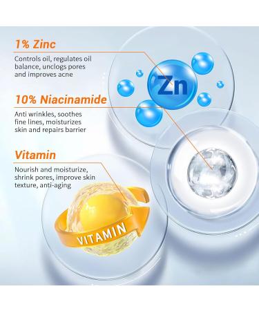 Niacinamide 10% + Zinc 1% Serum, Anti-Aging Niacinamide Serum for Face, 1PCS Moisturizing Facial Serum for All Skin Type, Women Face Skin Care. - Buy Online on GoSupps.com