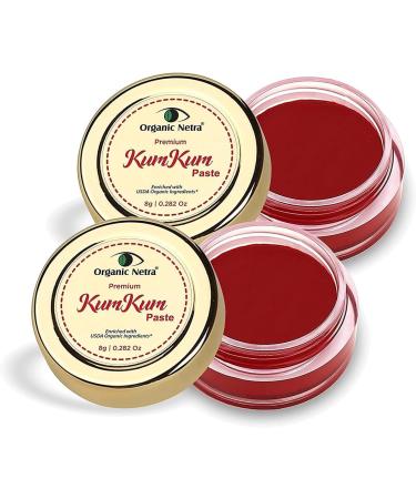 SPEC Sindoor/KumKum Paste - 100% Chemical Free All Natural No Lead No Mercury No Parabens Water Resistant - 8 gm Each (Pack of 2 - Red)