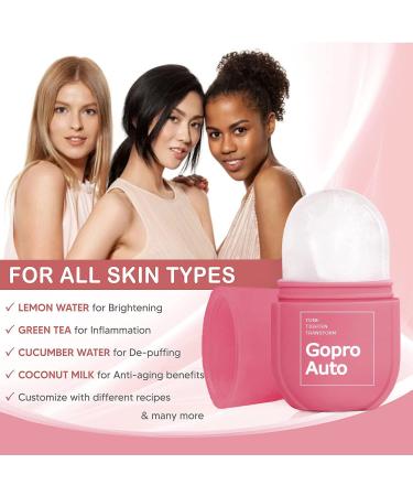 Cube Ice Roller for Face & Eyes - Tone, Tighten, & De-puff Skin - Cryotherapy for Enhanced Elasticity - Light Pink - Buy Online on GoSupps.com