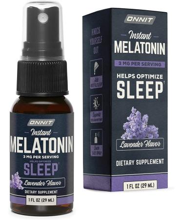  Onnit Melatonin Instant Mist Liquid Sleep Aid Spray - 3mg per Serving options - Lavender 