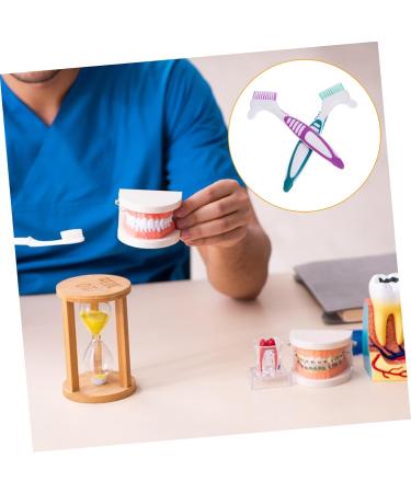 Kombiuda 2-Piece Prosthesis Cleaning Brush Set | Portable Toothbrush & Gums Cleaner | Proverean Tools for Effective Oral Hygiene - Buy Online on GoSupps.com