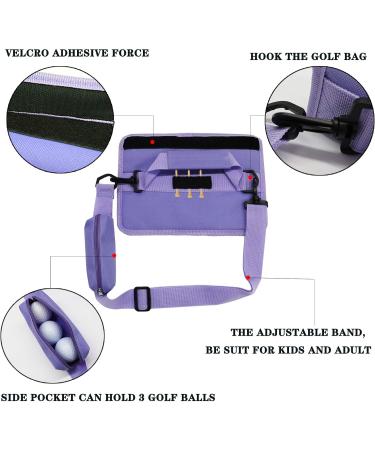 Mini Lightweight Golf Club Bag w/ Accessories Pouch - Carry Case for Men, Women & Kids - Ideal for Driving Range or Course - Black/Blue/Purple - Buy Online on GoSupps.com