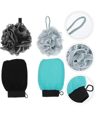 VINTORKY 2 Sets Bath Set Shower Exfoliation Mitt Scrub Glove Bathing Tools Skin Cleaning Mitten Bathing Gloves Bath Exfoliating Pad Men Body Scrubber Pouf Accessories Take a Bath Rayon - Buy Online on GoSupps.com