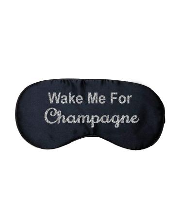 Wake Me for Champagne Satin Sleeping Eye Mask | Sarcastic | Funny | Bridal