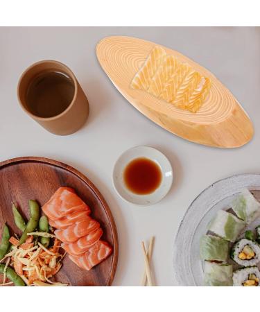 Zerodeko 1pc Sushi Plate Bread Pan Wood Tray Wooden Tray Food Tray Decorative Trays Storage Plate Fruit Bark 36X12X4CM Khaki - Buy Online on GoSupps.com