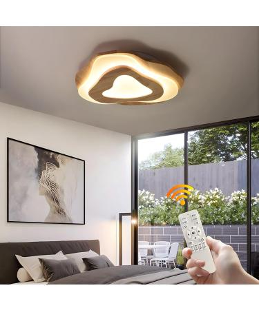 Wayluoung Dimmable LED Cloud Lamp | Modern 40cm Wood & Acrylic | 36W 3300LM | 3000K-6000K Remote Control | Perfect for Living Room Children's Room Kitchen & Home Office - Buy Online on GoSupps.com