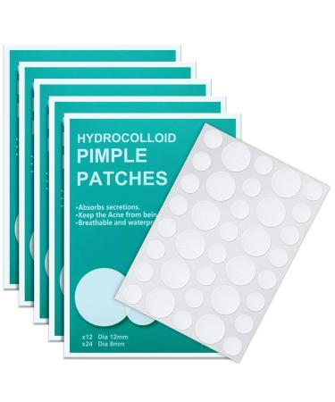 Pimple Patches for Face 180 Counts Hydrocolloid Acne Patches for face Invisible Zit Patches for Face Pimple Patch Acne Spot Treatment Patch Blemish Patches Cover Patches Stickers Round 180 Counts