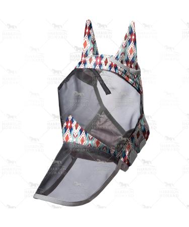 Harrison Howard CareMaster Horse Fly Mask - Long Nose & Ears UV Protection for Horses - Tribal Diamond (L) - Buy Online on GoSupps.com