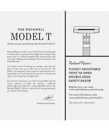 Rockwell Model T Brushed Chrome Razor - Premium Single Standard Shaving Experience | International Shipping Available - Buy Online on GoSupps.com