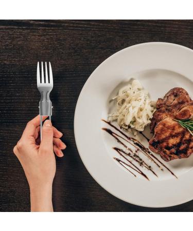 Mobestech Folding Spoon Fork Set Portable Camping Cutlery Salad Server Stainless Steel Serving Spoons Appetizer Forks Dessert Forks Scoop for Travel Outdoors - Buy Online on GoSupps.com