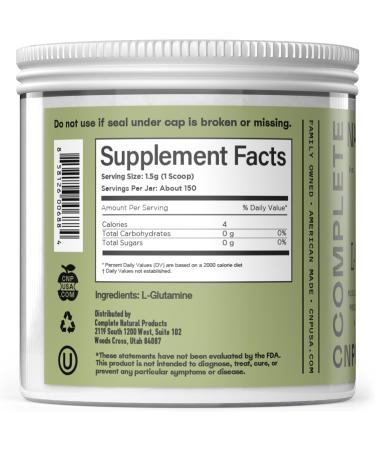 Pure L-Glutamine Powder Supplement - 8oz (227g) Natural Vegan Bulk L Glutamine for Keto Gut Health Probiotic IBS Support - Buy Online on GoSupps.com