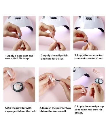 Chrome Nail Powder for Metallic Mirror Effect - Aurora Glitter Dust Kit for Nail Art - Violet Green Emerald - Buy Online on GoSupps.com