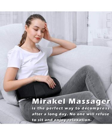MIRAKEL Shiatsu Neck and Back Massager with Heat - Electric Massager for Muscle Pain Relief - Shoulder Massager - Graduation Gift - Black - Buy Online on GoSupps.com