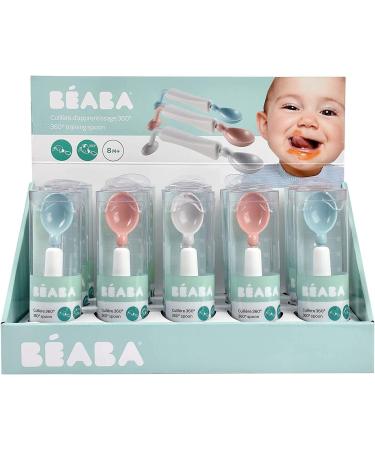 BEABA Baby/Toddler Training Spoon 2nd Age - 360 Rotating Handle, Anti-Spill Design - Light Mist - Buy Online on GoSupps.com
