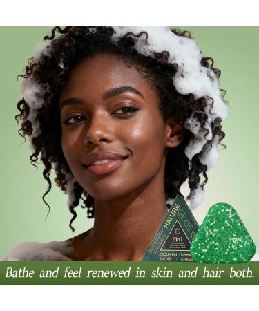  Niesel Body soap bars 2-in-1 hair wash and gentle cleanser | Triangular bath soap for women and men for the gym travel camping hiking and more - Buy Online on GoSupps.com