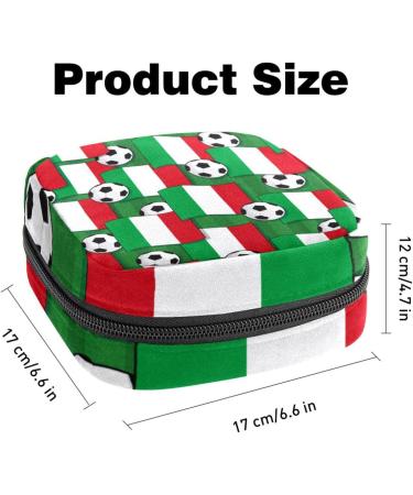 Shop Large Italy Flag Storage Bags for Women - Menstrual Cup Cylinder Zipper Pocket & More - Multi-Colored Inserts & Tampons - Buy Online on GoSupps.com