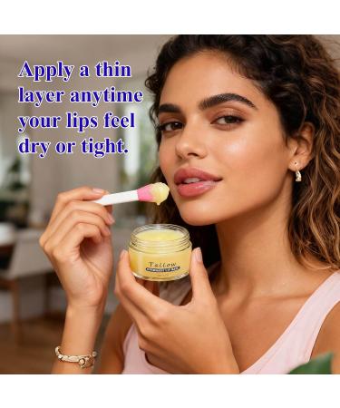 2PCS Beef Tallow Lip Balm - Natural Tallow Beeswax Lip Overnight Lip Sleeping Mask Moisturizing for Dry Cracked Lips Glossy Shine & Soft Lips Intensive Lip Balm and Lips Therapy Skin Care(20G) - Buy Online on GoSupps.com