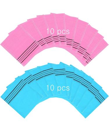 Korean Exfoliating Bath Washcloth Mitts - Dead Skin Remover Body Scrubber Sky Blue & Pink (Set of 20) - Best for Smooth Skin - Buy Online on GoSupps.com