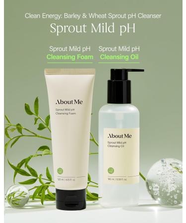 About Me Sprout Mild pH Cleansing Foam Korean Wheat Broccoli Sprout Extract Face Wash for All Skin Types Daily Gentle Cleansing with Amino Acids Korean Skin Care 4.05oz 120ml - Buy Online on GoSupps.com