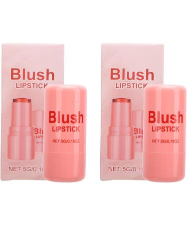 Yinhing 2Pcs 5G Blush Stick Long Lasting Moisturizing Lip Gloss Makeup Stick for Cheeks Lips Eyes Bright Coral Color for a Radiant Look with Versatile Application - Buy Online on GoSupps.com