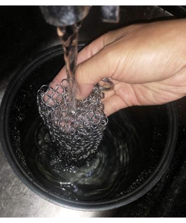 316 Premium Stainless Steel Cast Iron Cleaner & Scrubber - For Skillets, Dutch Ovens, Grill Pans - 8 Inch Hexagon - Buy Online on GoSupps.com