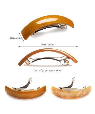 Elegant Retro Acrylic Hair Barrettes - 12pcs Automatic Large Hair Clip for Women (Retro Color) - Buy Online on GoSupps.com