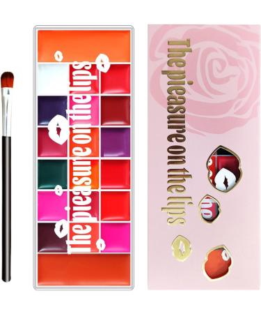 Matte Lip Gloss | 20 Shades of Glossy Lip Balms - Velvety Matte Eyeshadow in Shades Smudge-Proof - Waterproof Blush for Weddings and Stage Events - Buy Online on GoSupps.com